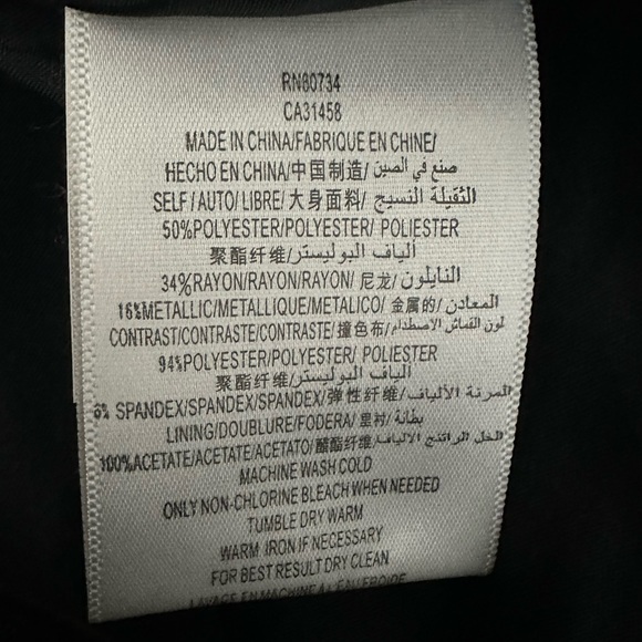 Max and Cleo black Silver Sleeveless V Neck Party Dress Sz 14 Cocktail - Picture 10 of 12